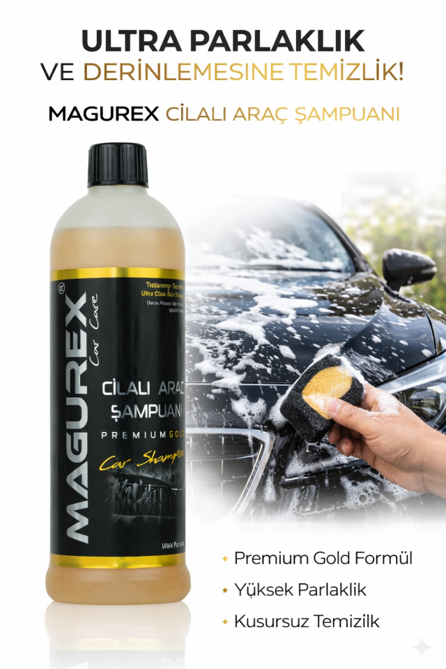Premium Gold Cilalı Araç Şampuanı 800 ML