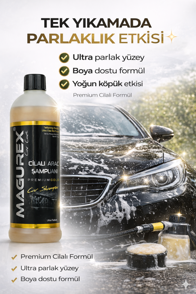 Premium Gold Cilalı Araç Şampuanı 800 ML