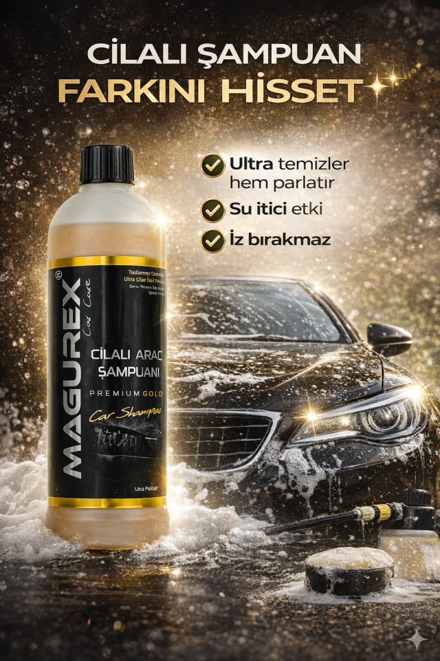 Premium Gold Cilalı Araç Şampuanı 800 ML