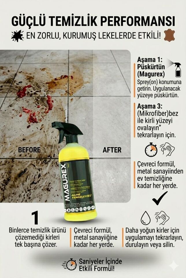 5 Şişe 800 ml Nano Temizleyici