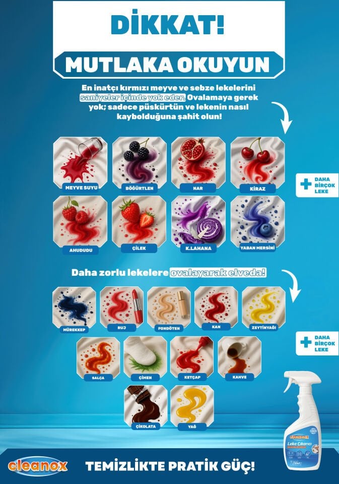 CLEANOX LEKE ÇIKARICI SPREY 2X750 ML