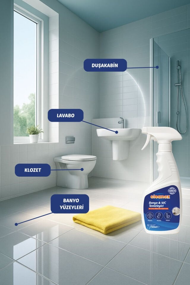 CLEANOX ULTRA GÜÇLÜ BANYO WC TEMİZLEYİCİ VE KİREÇ ÇÖZÜCÜ OKYANUS KOKULU 750 ML