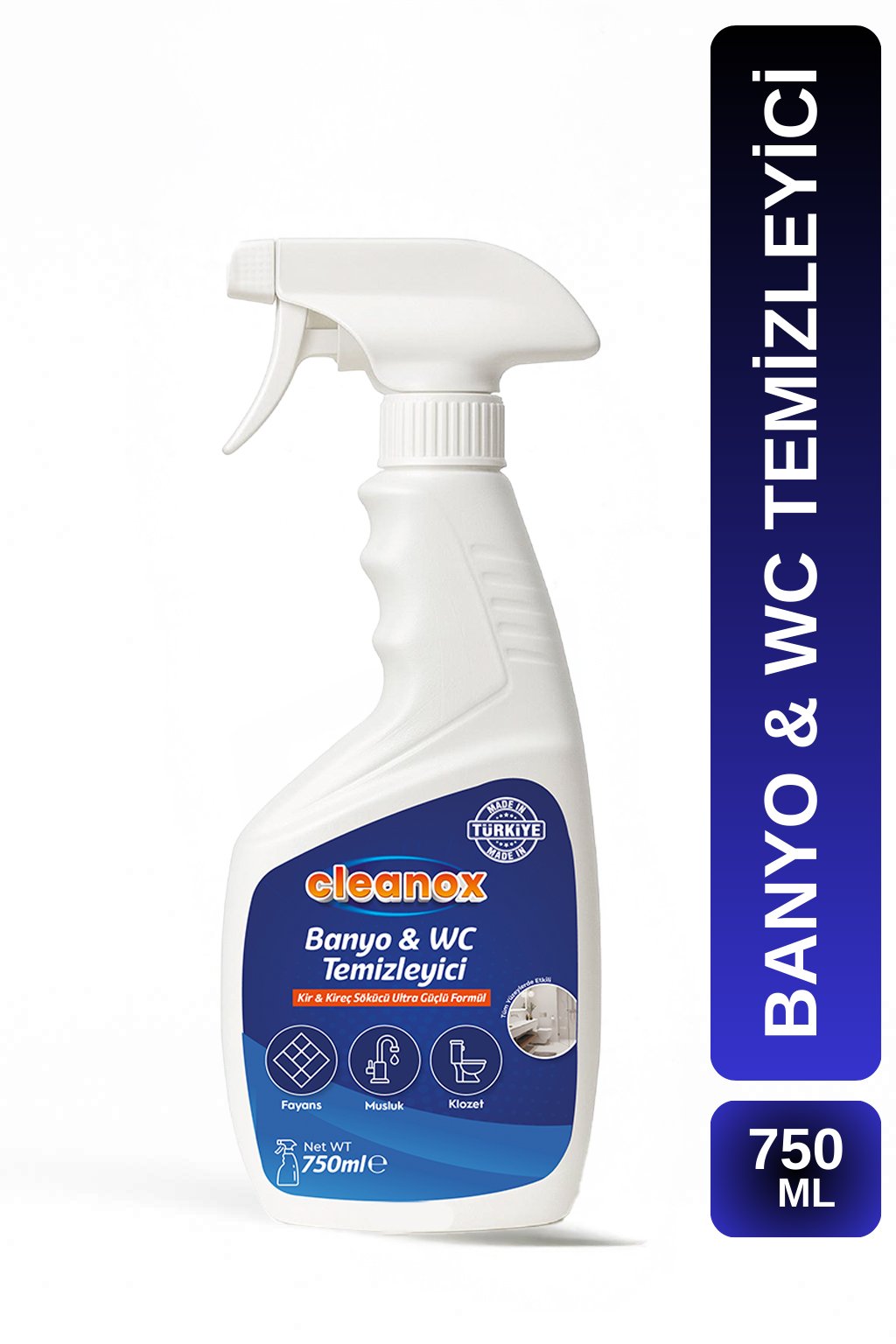 CLEANOX ULTRA GÜÇLÜ BANYO WC TEMİZLEYİCİ VE KİREÇ ÇÖZÜCÜ OKYANUS KOKULU 750 ML