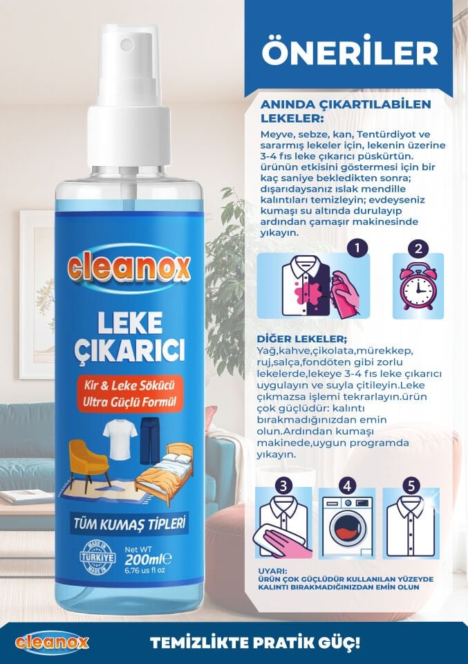 CLEANOX LEKE ÇIKARICI SPREY 200 ML